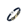 Bracelet acier caoutchouc carte Martinique