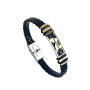 Bracelet acier caoutchouc carte Guadeloupe
