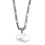 Collier Pendentif acier margouillat La Réunion