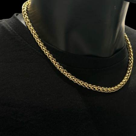 Collier Franco cubains acier inoxydable