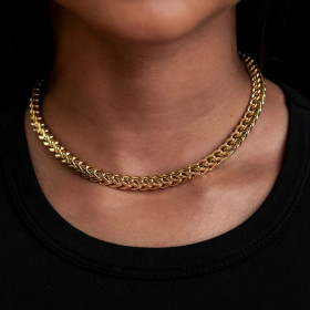 Collier Franco cubains acier inoxydable