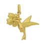 Pendentif Chaine Colibri Hibiscus Or