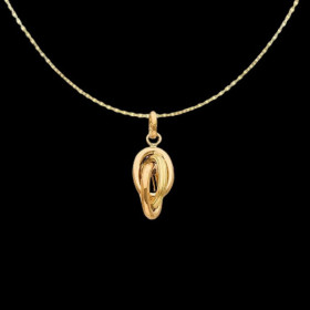 Pendentif Nœud Forçat Chaine maille fantaisie Or