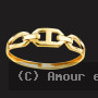 Bague maille Marine 4mm Or jaune 18 Carats