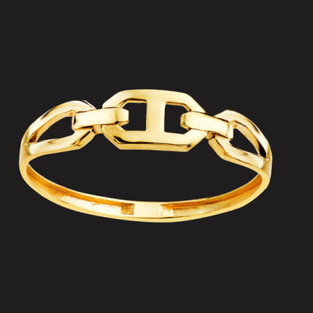 Bague maille Marine 4mm Or jaune 18 Carats
