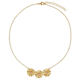 Collier fleurs Tropicale perle de culture eau douce argent
