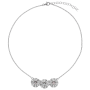 Collier fleurs Tropicale perle de culture eau douce argent