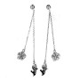 Boucles d'oreilles Argent Hibiscus Carte des iles