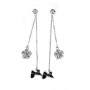 Boucles d'oreilles Argent Hibiscus Carte des iles