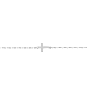 Chaîne de cheville croix argent rhodié