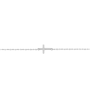 Chaîne de cheville croix argent rhodié