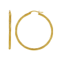 Créoles torchon tube 2mm diamètre intérieur 30mm Or