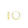 Créoles tube creux 1mm diamètre intérieur 10mm Or