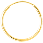 Créoles tube creux 1mm diamètre intérieur 14mm Or