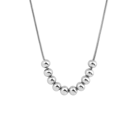 Collier boules acier inoxydable