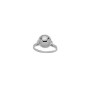 Bague Argent Forme Boule Rhodié GM
