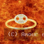 Bague grain de café Or et oxyde de zirconium