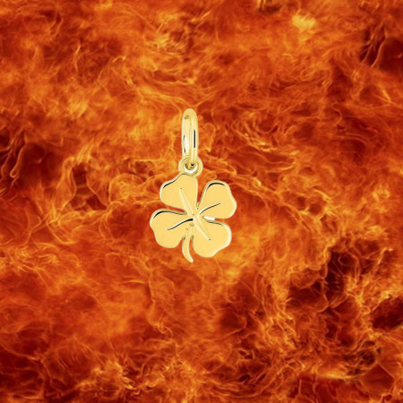 Pendentif motif trèfle 4 Feuilles Or 9 Carats