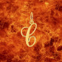 Pendentif lettre C en Or 9 Carats