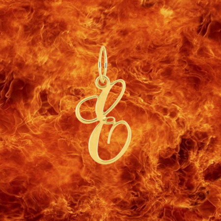 Pendentif lettre E en Or 9 Carats