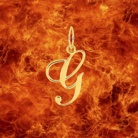 Pendentif lettre G en Or 9 Carats