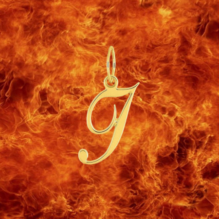 Pendentif lettre I en Or 9 Carats