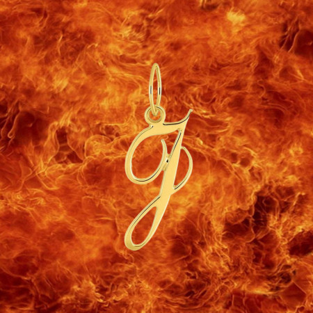 Pendentif lettre J en Or 9 Carats