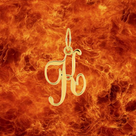 Pendentif lettre K en Or 9 Carats