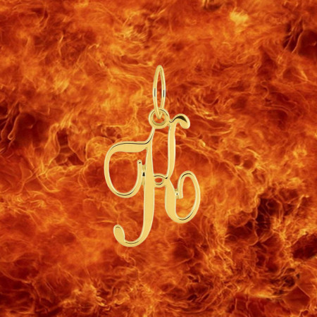 Pendentif lettre K en Or 9 Carats