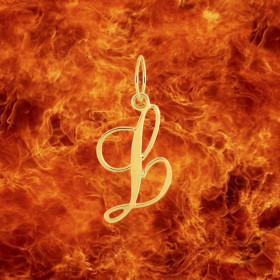 Pendentif lettre L en Or 9 Carats