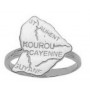 Bague Carte des iles Francophone Argent