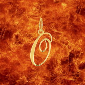 Pendentif lettre O en Or 9 Carats