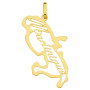 Pendentif Or Carte Martinique Ajourée