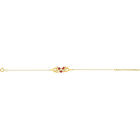 Bracelet Corail Trilogie Plaqué Or