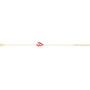 Bracelet Motif Corail Rouge Plaqué Or