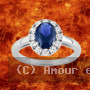 Solitaire Oxyde de Zirconium bleu Argent