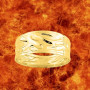 Bague Coulée de Lave Plaqué Or