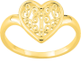 Bague cœur filigrane Mahorais Plaqué Or