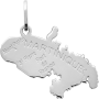Pendentif Carte de la Martinique Argent