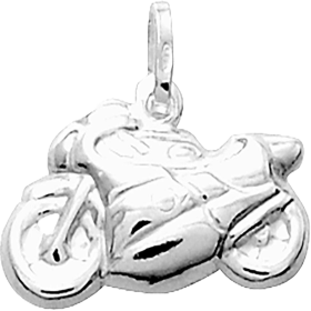 Pendentif Motif Moto Argent
