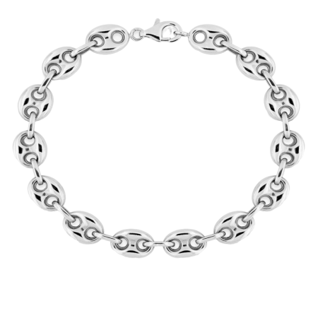 Bracelet Grain de Café 7mm argent