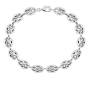 Bracelet Grain de Café 7mm argent
