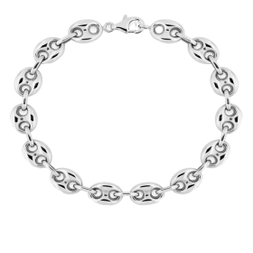 Bracelet Grain de Café 5mm argent