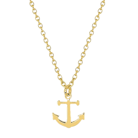 Collier Motif Ancre Plaqué Or