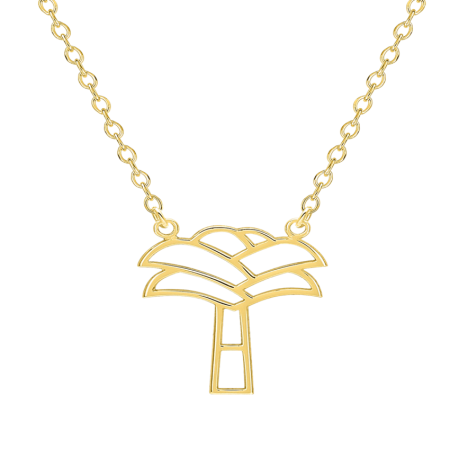 Collier Bananier ajouré Plaqué Or