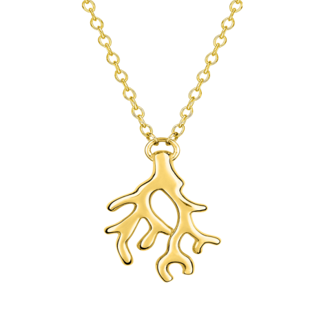 Collier Motif Corail Plaqué Or