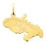 Pendentif Carte de la Martinique Plaqué Or