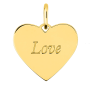 Pendentif cœur gravé LOVE or 9 Carats