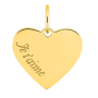Pendentif cœur gravé je t'aime or 9 Carats