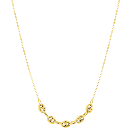 Collier Graine de Café Or jaune 9 Carats